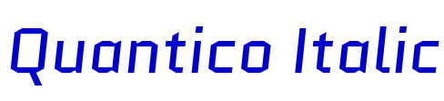 Quantico Italic 字体